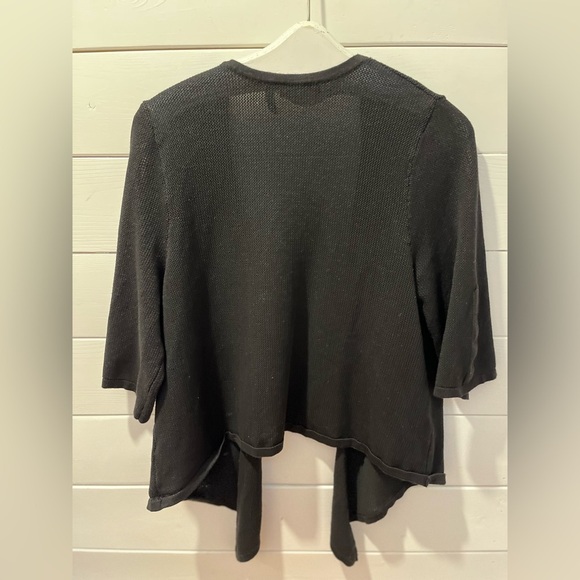 🖤 CLAIRE FRANCE – Cardigan noir léger à manches 3/4 – Taille 1X - Picture 8 of 8